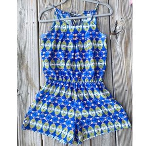Blue Aztec Romper